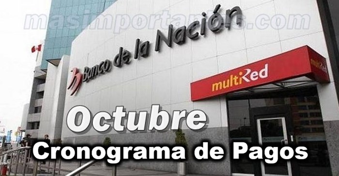 Cronograma de pagos Octubre