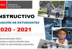 Instructivo para evaluacion de estudiantes 2020 2021