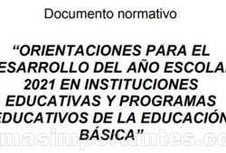Orientaciones para el desarrollo del Año Escola