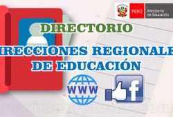 Directorio de Direcciones Regionales de Educación del perú
