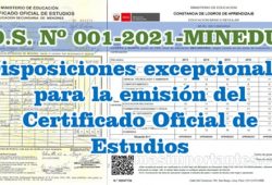 Disposiciones para la emisión del Certificado de Estudios