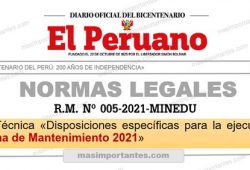 Programa de Mantenimiento 2021