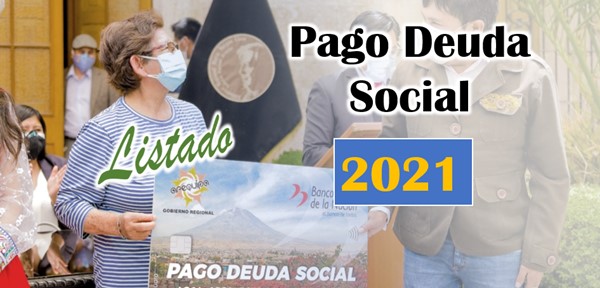 Listado para el Pago de Deuda Social 2021