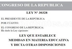 Reconocen derechos a docentes contratados ley 30328