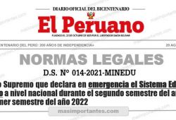 Declaran en estado de emergencia el Sistema Educativo