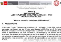 Juegos Florales Escolares Nacionales 2021