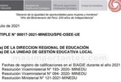 Fechas de registro de calificaciones en siagie 2021