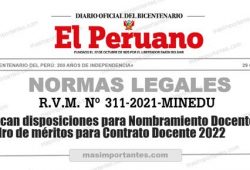 Nuevas Disposiciones para Nombramiento 2021 y Contrato Docente 2022 y 2023