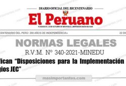 Nuevas disposiciones para Colegios JEC