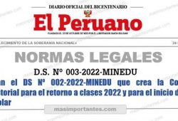 Modifican el DS Nº 002-2022-MINEDU