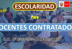 PAgo de Escolaridad para Docentes Contratados