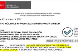 Lista docentes y auxilires nombrados para Contrato docente 2022