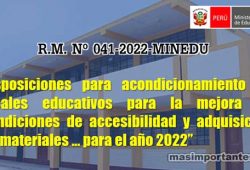 RM Nº 041-2022-MINEDU