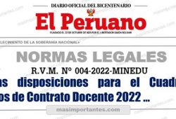 Nuevas disposiciones para el cuadro de méritos Contrato Docente