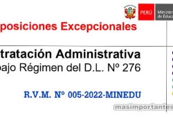 Contratación del Personal Administratio bajo el DL. Nº 276