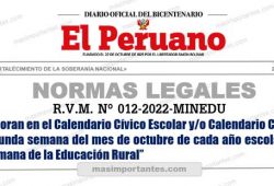 RVM Nº 012-2022-MINEDU