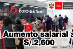 Aumento salarial a 2600