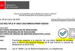 OM Nº 037-2022-MINEDU