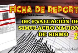 Ficha de reporte de evaluación del simulacro nacional de sismo