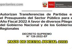 Beneficiarios Pago Deuda Social 2022