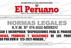 Disposiciones de licencias, permisos y vacaciones de los docentes
