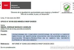 Cronograma excepcional para cargos directivos