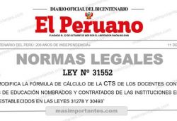Ley 31552 modifica el cálculo de la CTS