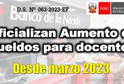 Aumento de sueldo desde marzo 2023