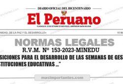 Disposiciones para Semanas de gestión 2023