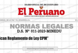 Modifican Reglamento de la Ley de CPM