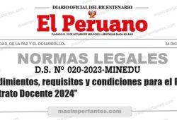 Criterios para Contrato Docente 2024