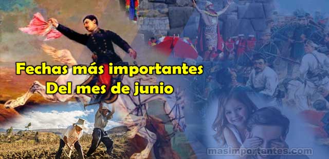 Fechas más imporantes del mes de junio