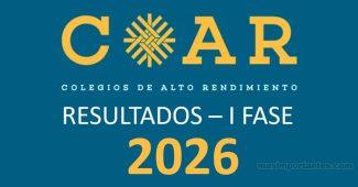 Resultados de Ingresantes a los COAR 2026