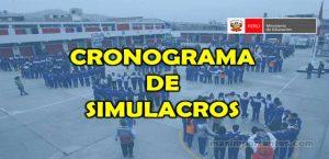 Cronograma nacional de simulacros de sismo
