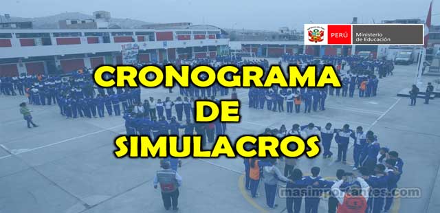 Cronograma nacional de simulacros de sismo