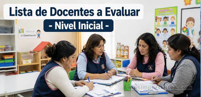 Lista de docentes para EDD Nivel Inicial