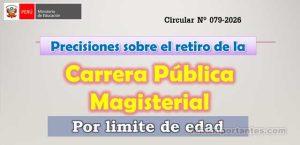 Precisiones sobre el retiro de la Carrera Pública Magisterial