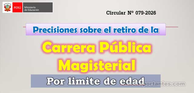 Precisiones sobre el retiro de la Carrera Pública Magisterial